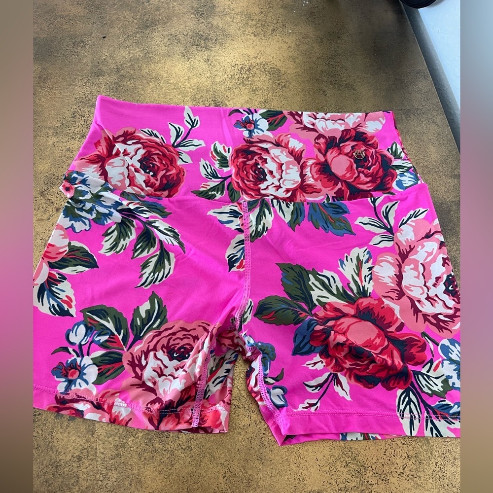 Maaji Pink Floral Women's Bike Shorts